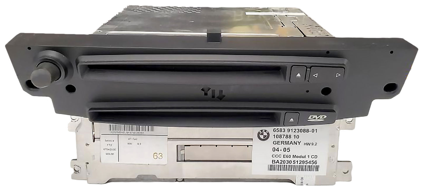 Car DVD player with visible brand and model information on a white background