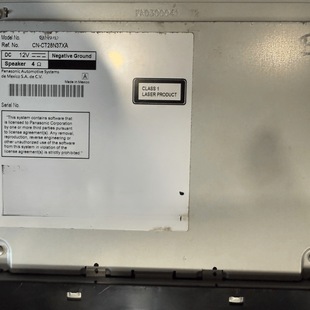2017-2019 Toyota Highlander Audio Equipment Radio Display And Receiver