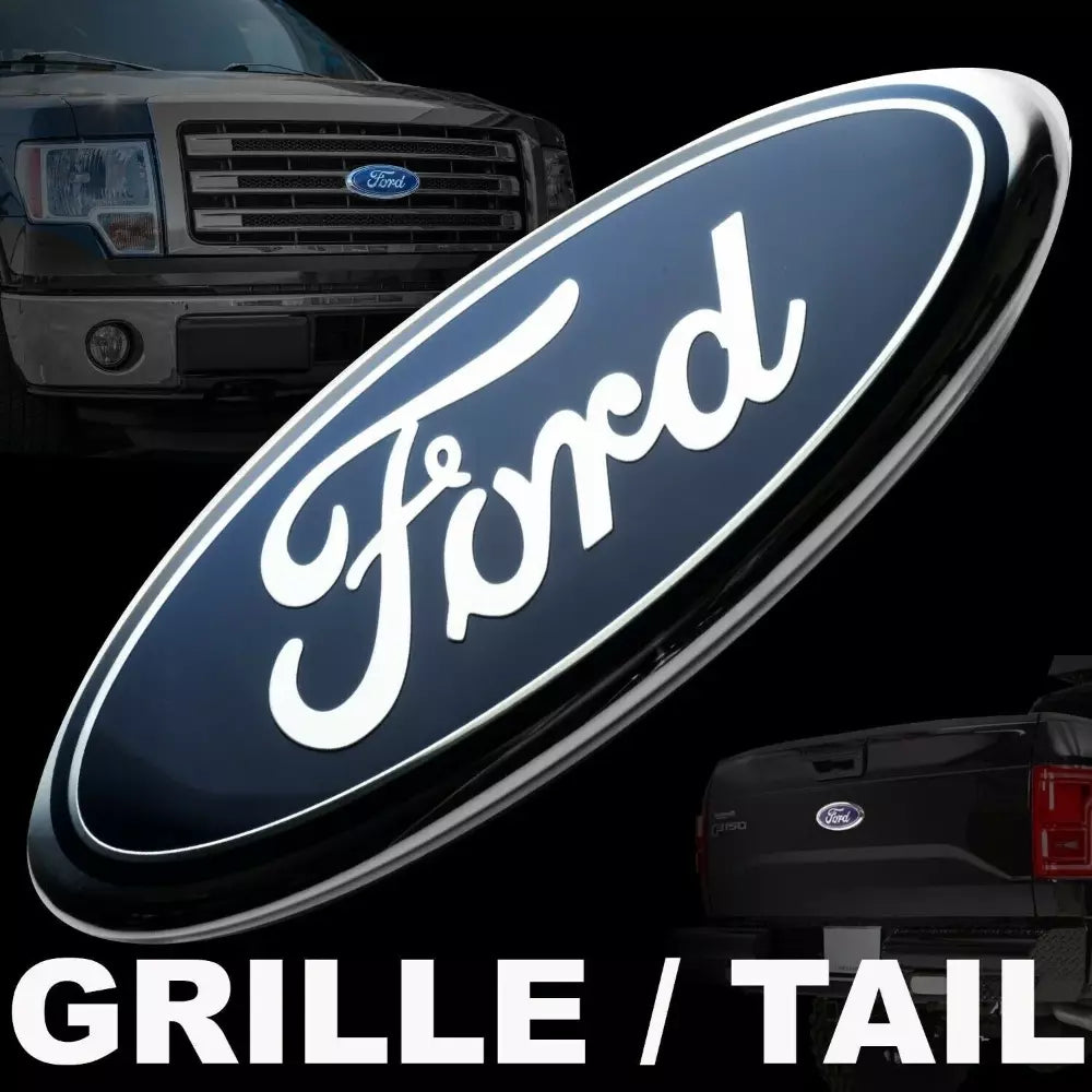Blue_Chrome9inOvalEmblemfor2005_2014FordF-150_FrontGrilleorTailgateBadge_1PC - Elite Auto Spare