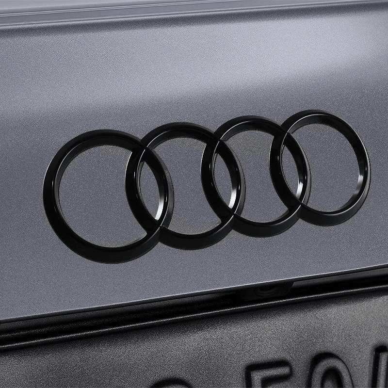 GlossyBlackRearTrunkEmblemforAudi_ABSBadgeRingsforA1A3A4S4A5S5A6S6 - Elite Auto Spare