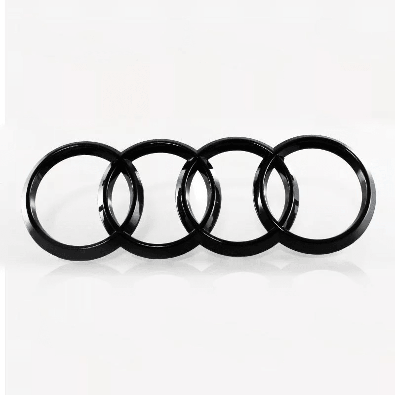 GlossyBlackRearTrunkEmblemforAudi_ABSBadgeRingsforA1A3A4S4A5S5A6S6_2 - Elite Auto Spare