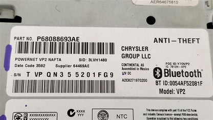 2013 - 2016 Dodge Ram Truck OEM Uconnect Multi Media Radio Bluetooth VP2 RA2