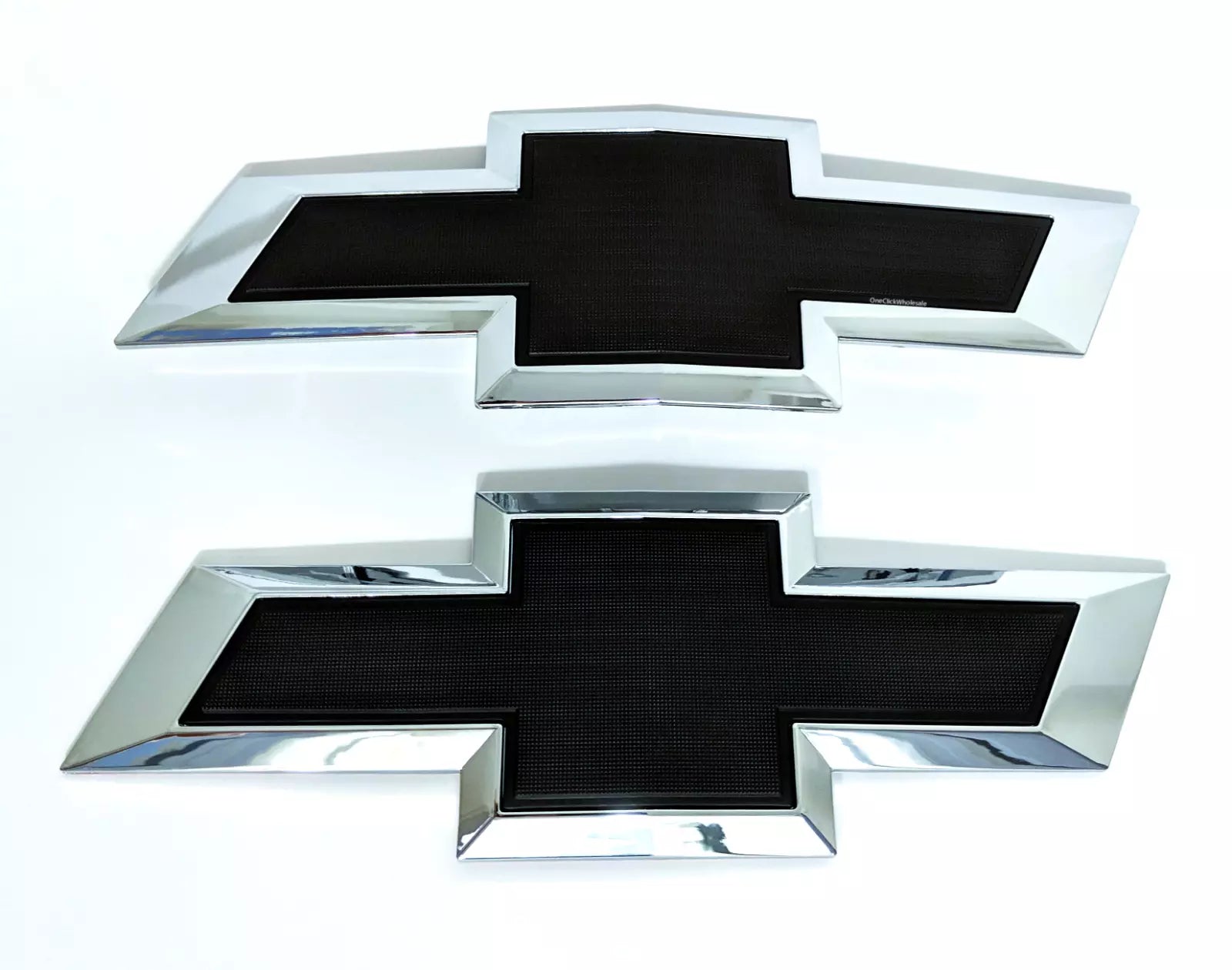 BlackFront_RearTailgateBowtieEmblemSetforChevySilverado15002500HD3500HD_2 - Elite Auto Spare
