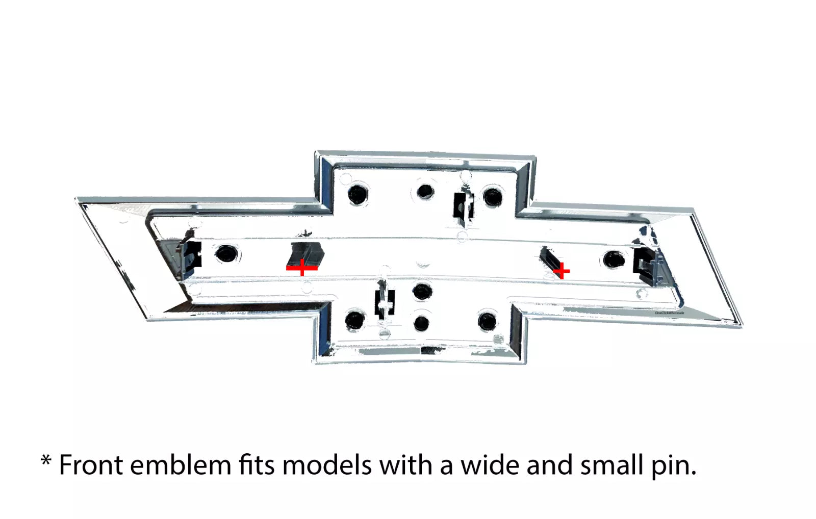 BlackFront_RearTailgateBowtieEmblemSetforChevySilverado15002500HD3500HD_3 - Elite Auto Spare
